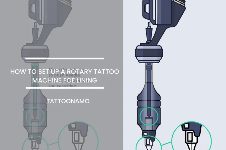 how to set up a rotary tattoo machine for lining?